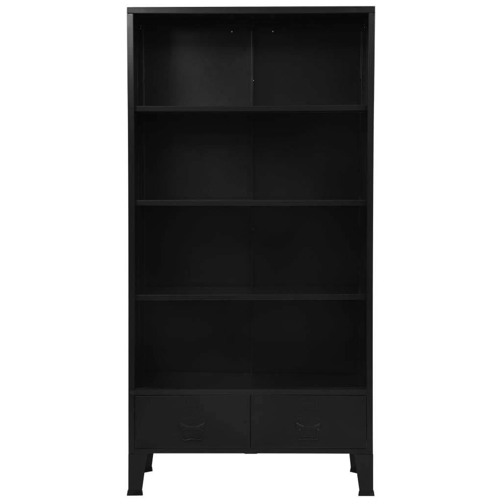 Industrial Black Bookshelf - 35.4