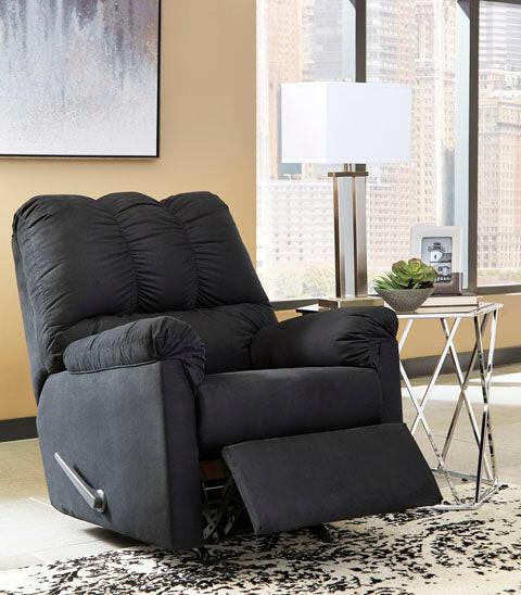 75008 Darcy Black Sofa Loveseat - Modern 2-Seater Couch for Living Room, Apartment, Office - Comfortable Upholstered Furniture for Small Spaces