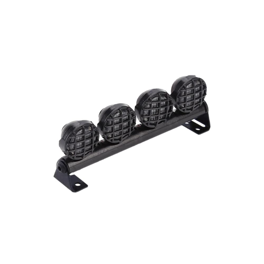 SCX24 90081 AXI00001 1/24 RC Crawler Car LED Roof Light Bar - Waterproof Off-Road Crawling Accessories for Night Driving & Trail Adventures (Black)