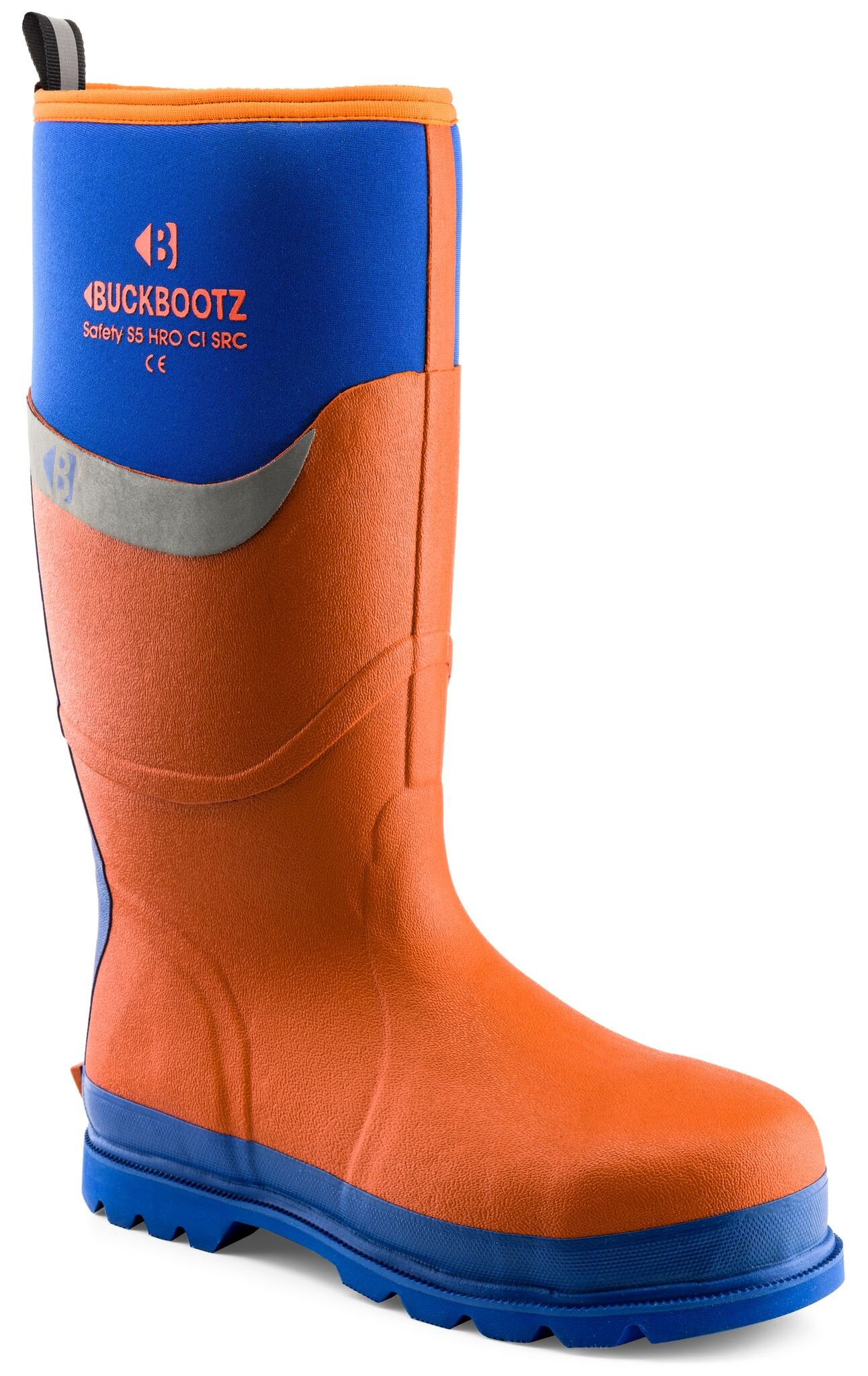 Buckbootz BBZ6000BK Black Waterproof Safety Wellington Boots for Men & Women - Slip Resistant, Steel Toe Work Boots for Construction, Farming, and Outdoor Activities