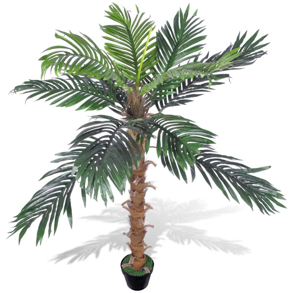 Artificial Coconut Palm Tree in Nursery Pot - Realistic Fake Greenery Plant for Home, Office, Lobby Decor | Perfect for Indoor Spaces, Wedding Centerpieces & Tropical-Themed Parties