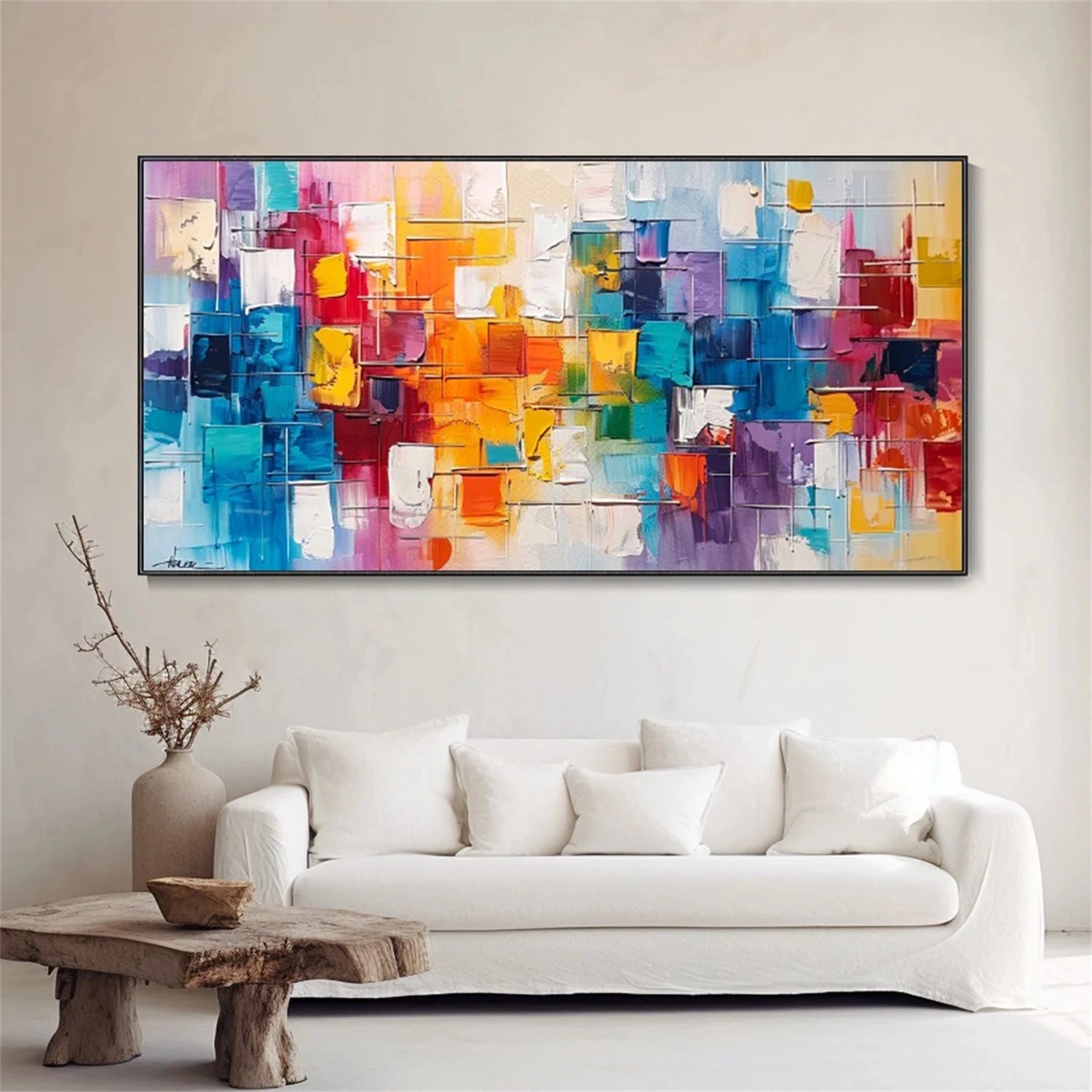 Abstract Painting #AB 298 - Modern Wall Art for Home & Office Decor - Perfect for Living Room, Bedroom, or Workspace