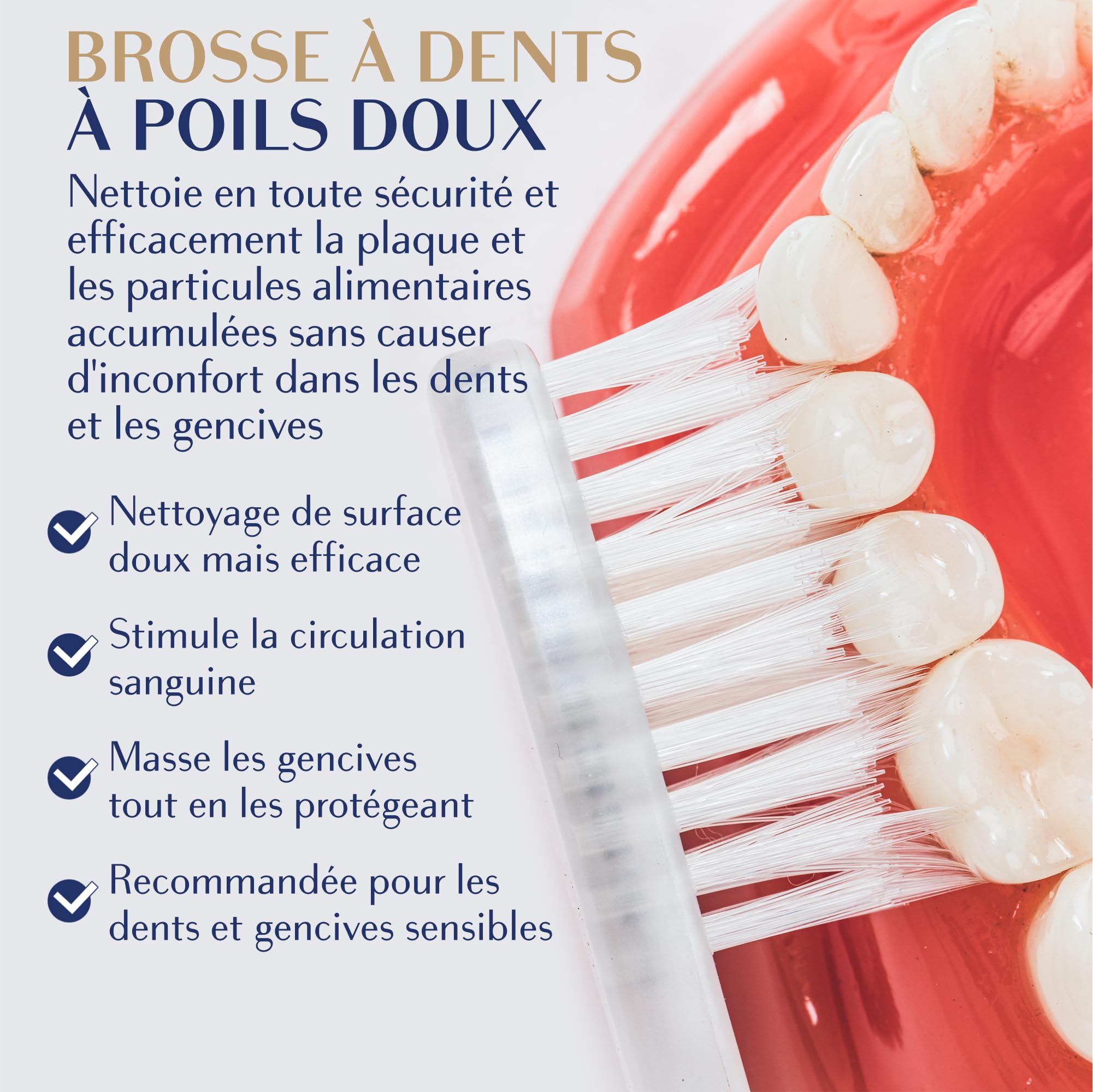 Royal Denta Soft Nano Silver Toothbrush - Rose Gold | Gentle Bristles for Sensitive Teeth & Gum Care | Perfect for Travel, Daily Oral Hygiene & Eco-Friendly Lifestyle