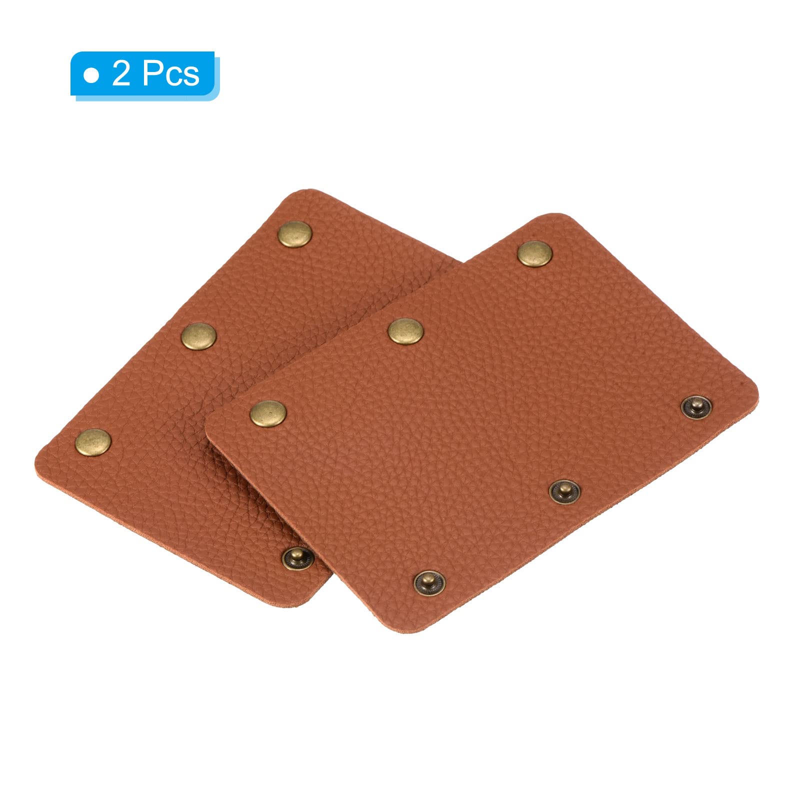 PATIKIL 2 Pack PU Leather Luggage Handle Wrap - Suitcase Grip Cover Protector with Secure Clasp for Travel & Grocery Bags (Brown) - Ideal for Airport Travel, Commuting & Shopping Trips