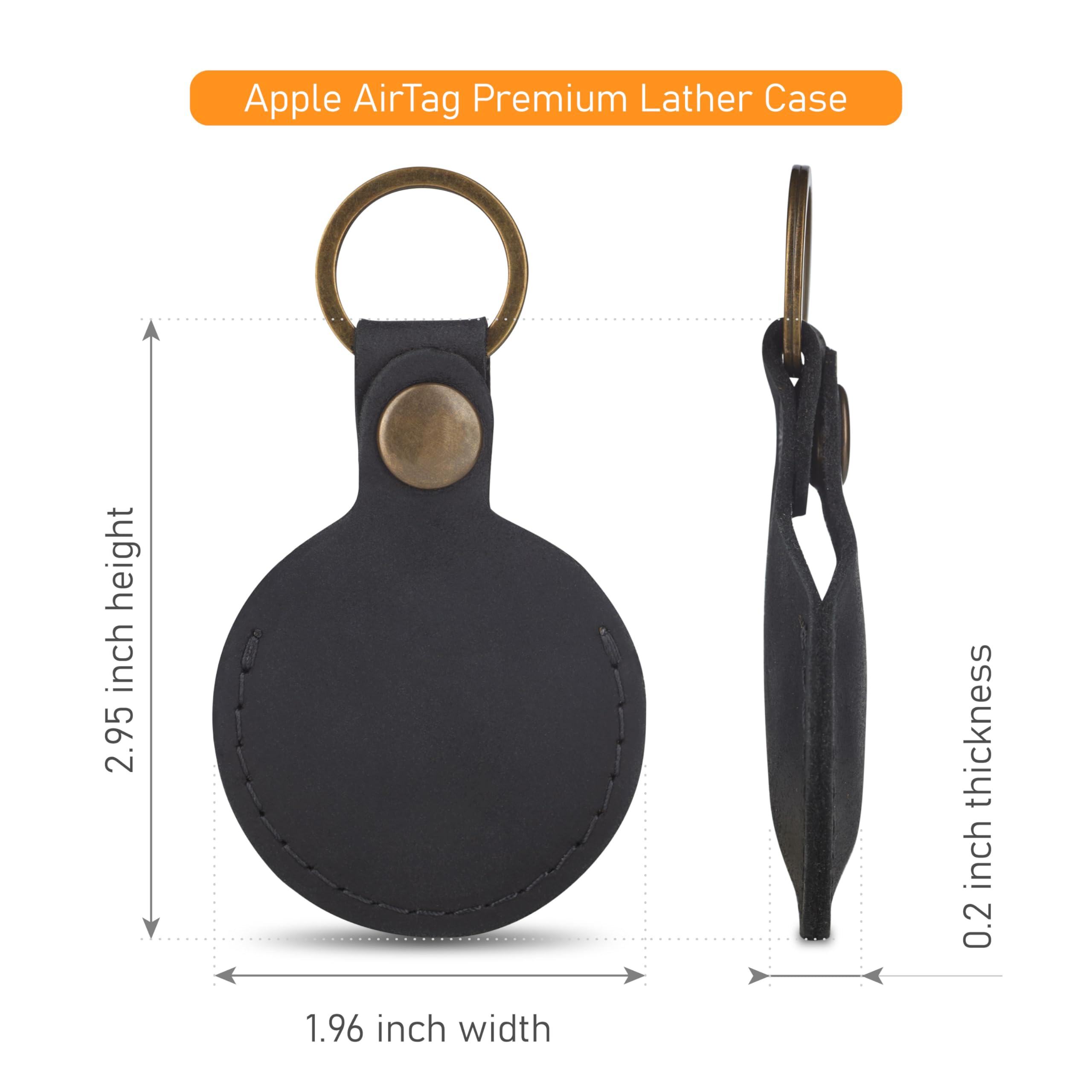 Premium Leather Keychain Ring Holder - Wedding & Engagement Ring Travel Case - Gym & Workout Ring Pouch (Black) - Perfect for Travel, Sports & Everyday Use