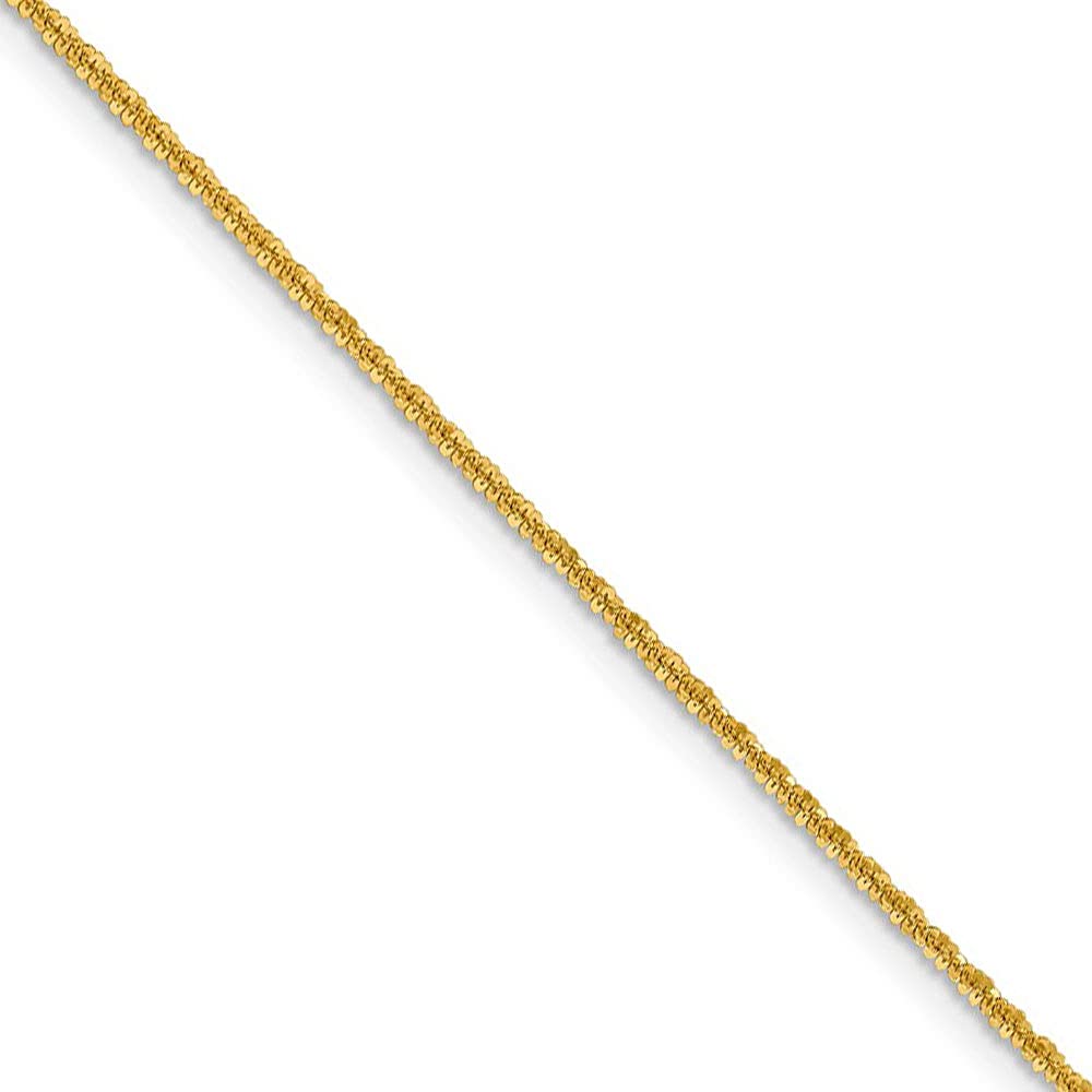 14K Yellow Gold Cyclone Chain Necklace - Elegant & Durable for Daily Wear