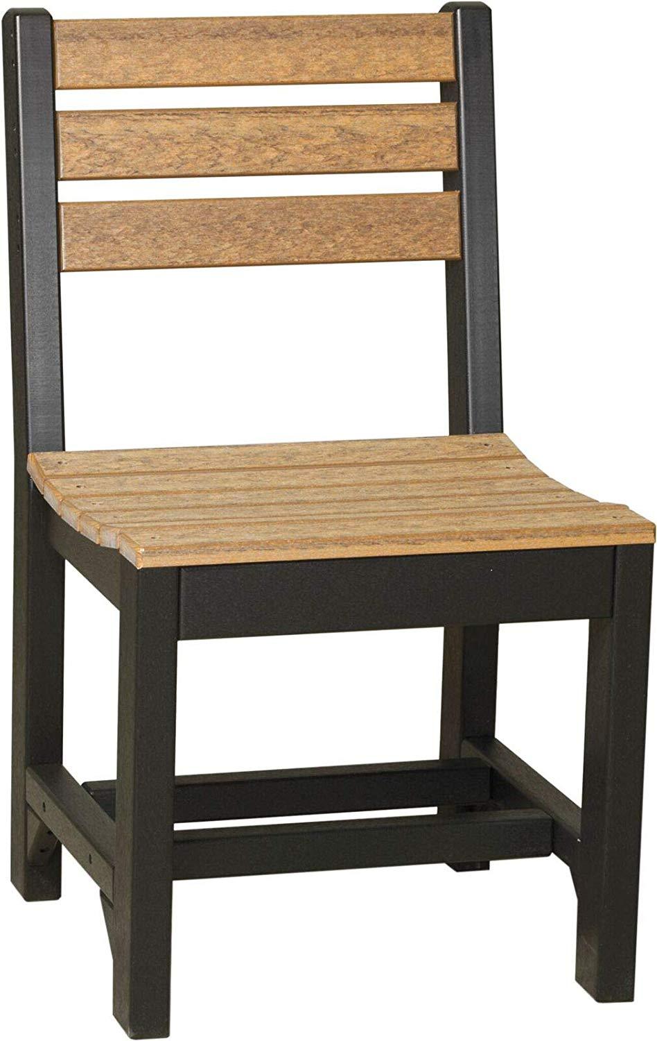 Eco-Friendly Recycled Plastic Island Side Chair with Cup Holder - Durable Outdoor & Indoor Dining, Patio, Poolside, and Beach Seating