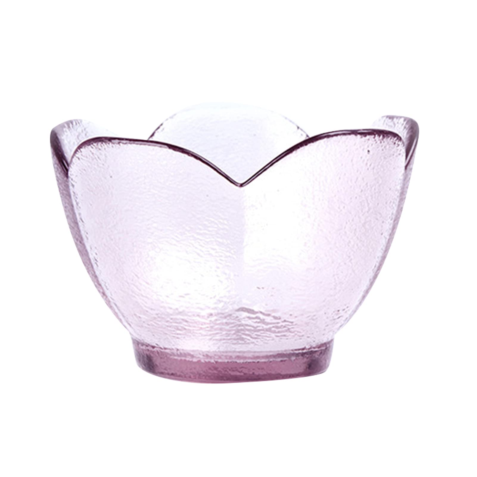 Eishi Glass Serving Bowls - Cherry Blossom Design Snack Plates, 3-Piece Set for Seasoning, Fruits, and Food Display | Perfect for Christmas, Thanksgiving, and Home Decor | Elegant Rose Color Glass Containers for Parties and Dining