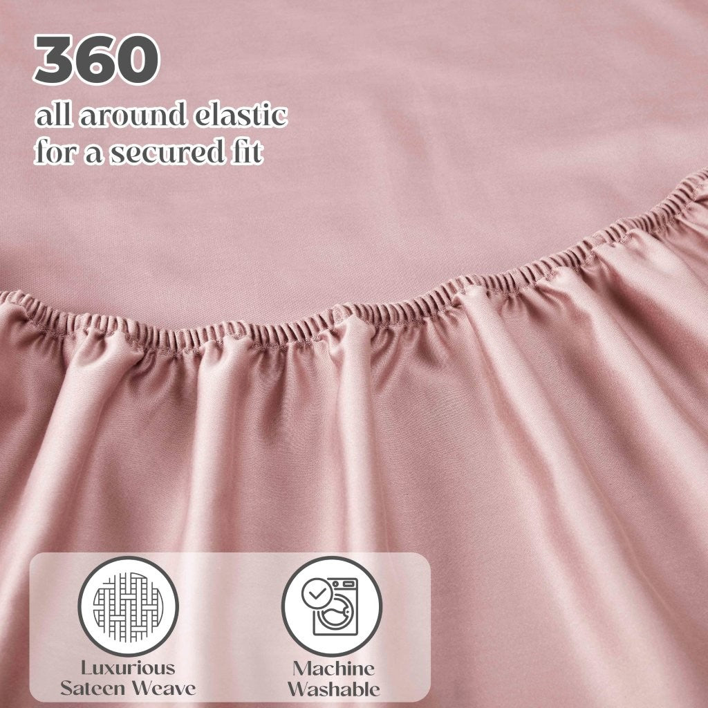 Premium 1400-1500 Thread Count Cotton Blend Deep Pocket Bed Sheet Set - Ultra Soft & Breathable for King, Queen, Full & Twin Beds - Perfect for Home, Hotel & Guest Room Comfort