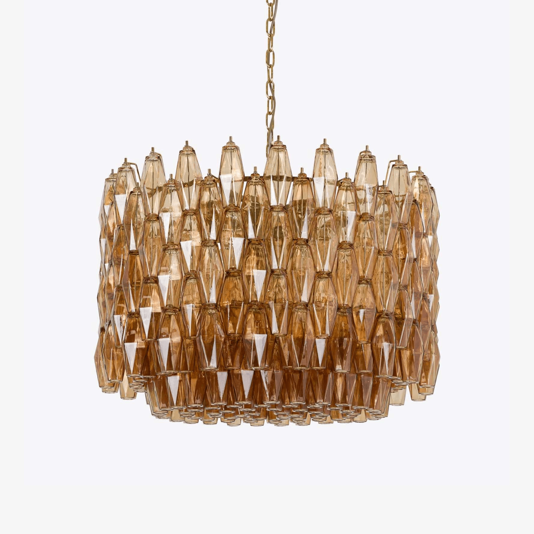 Drum Sorrento Chandelier - Modern Crystal Ceiling Light Fixture for Dining Room, Living Room & Bedroom | Elegant Lighting for Home Decor