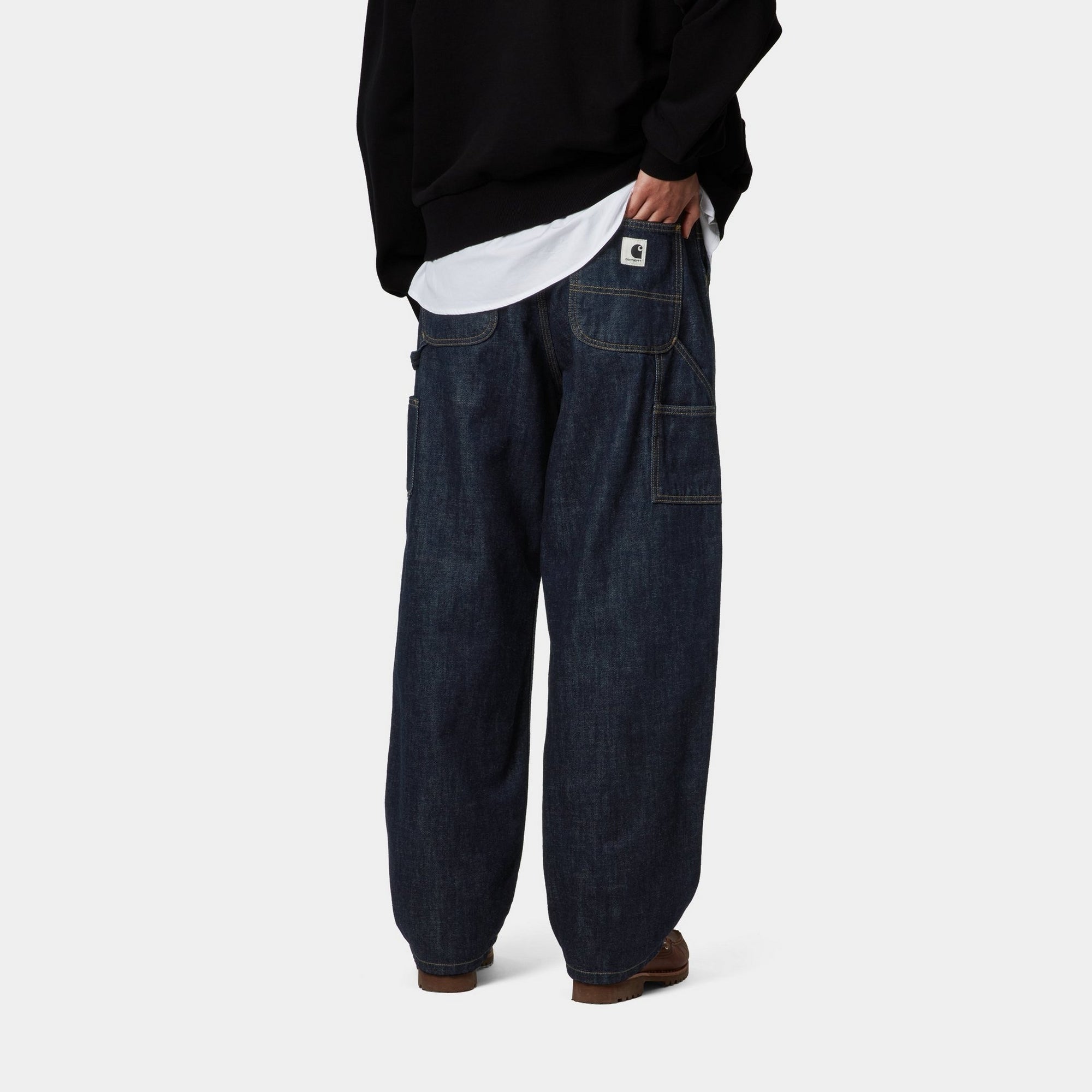 Brandon Women's Single Knee Pants in Blue - Comfortable Stretch Denim for Casual Wear & Everyday Outfits