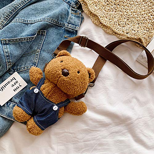 Cute Plush Mini Crossbody Bag for Women & Girls - Adorable Animal Shape Small Shoulder Purse Doll Phone Bag - Perfect for Parties, Travel & Everyday Use