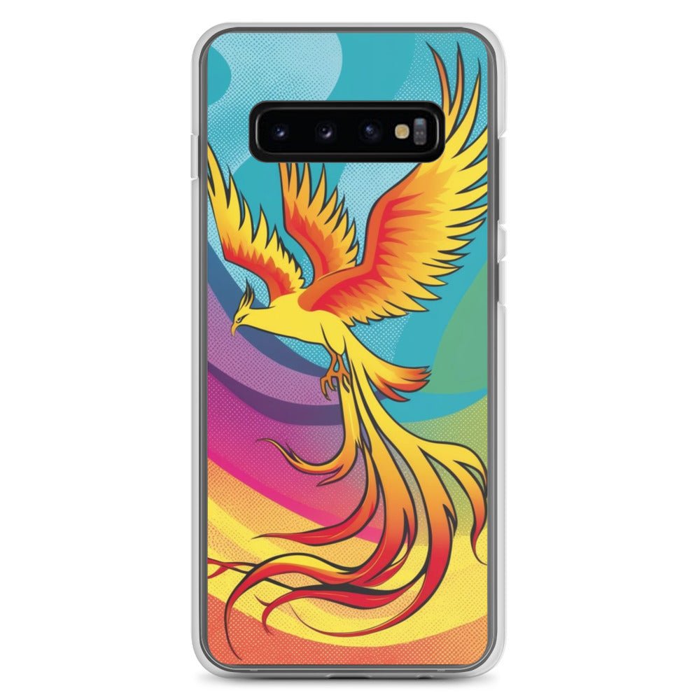 Premium Clear Phone Case for Samsung Galaxy Series - Slim Protective Cover with Rising Phoenix Design - Perfect for Everyday Use, Travel & Work