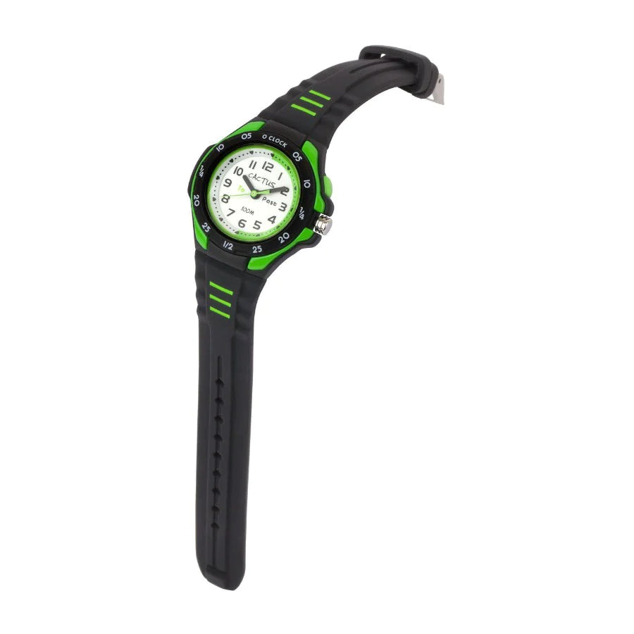 Cactus Mentor Time Teacher Kids Watch - Analog Learning Clock for Children, Educational Time Telling Tool for Boys & Girls - Perfect for Classroom, Homeschool & Bedroom Decor