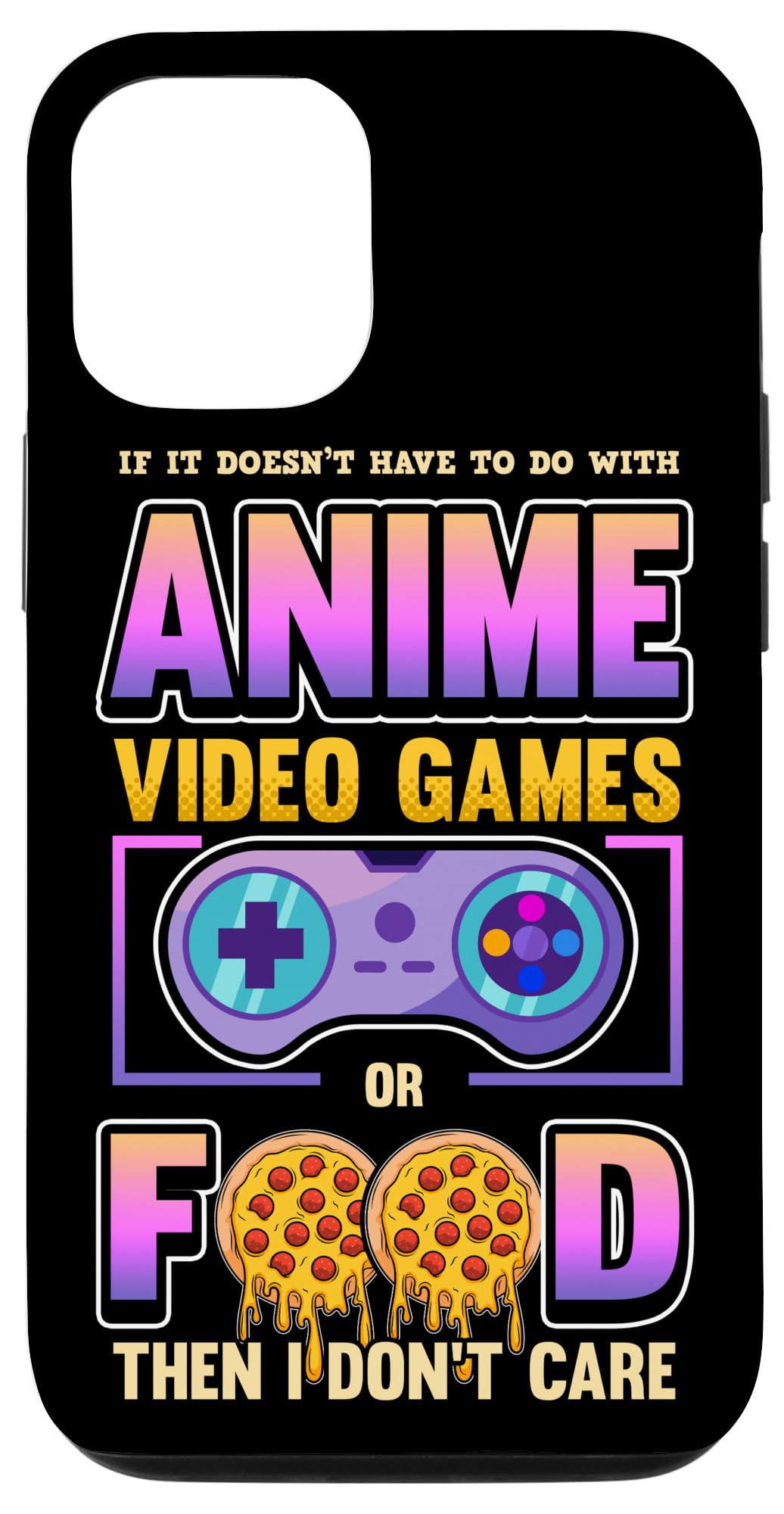 Anime & Gaming Themed iPhone 12/12 Pro Case - Funny Food Lover Protective Cover for Anime Fans & Gamers - Perfect for Daily Use, School, Work & Travel