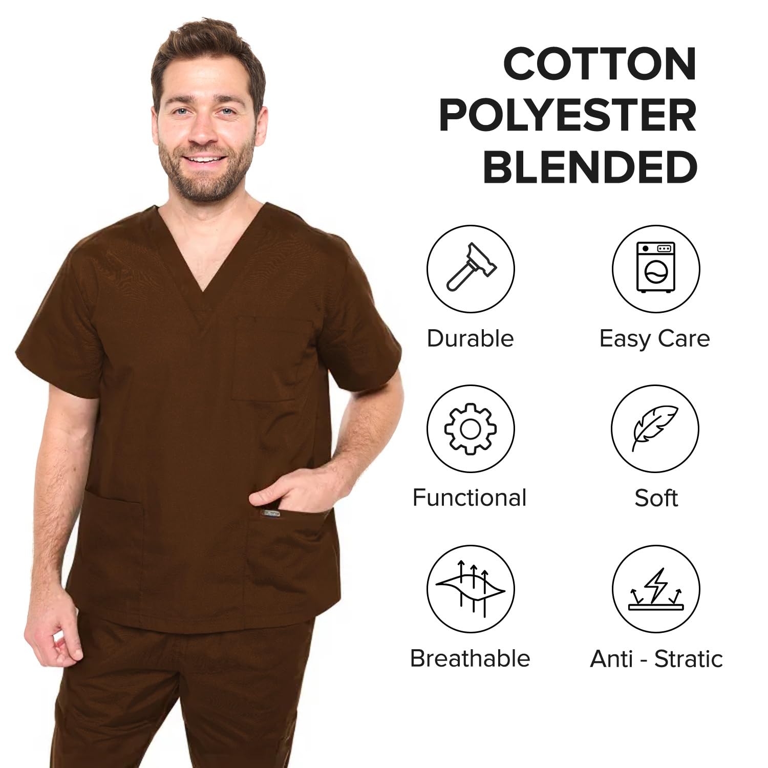 Dagacci Medical Scrubs for Women & Men - Comfortable & Durable Scrubs Tops & Shirts for Nurses, Doctors & Healthcare Professionals - Perfect for Hospitals, Clinics & Medical Workplaces