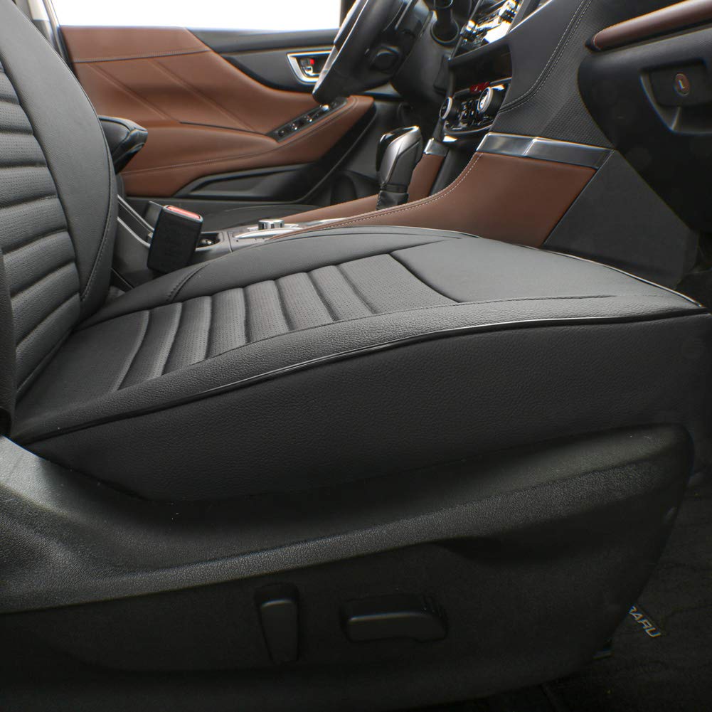 Premium Leather Seat Covers Full Set for Subaru Forester 2014-2018 - Custom Fit Front & Back Car Seat Protectors (Black) | Durable Car Accessories for Comfort & Style | Perfect for Road Trips, Daily Commutes & Family Adventures