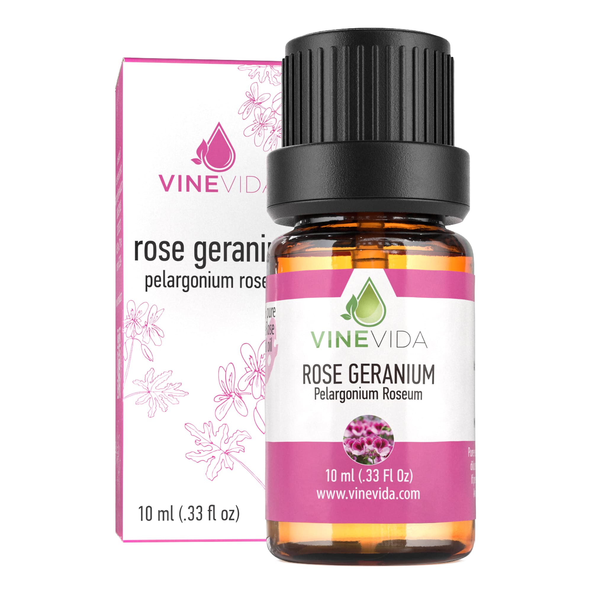 10 mL Rose Geranium Essential Oil - Prefilled Bottle for Aromatherapy, Diffusers & DIY Skincare | Natural Relaxation & Stress Relief