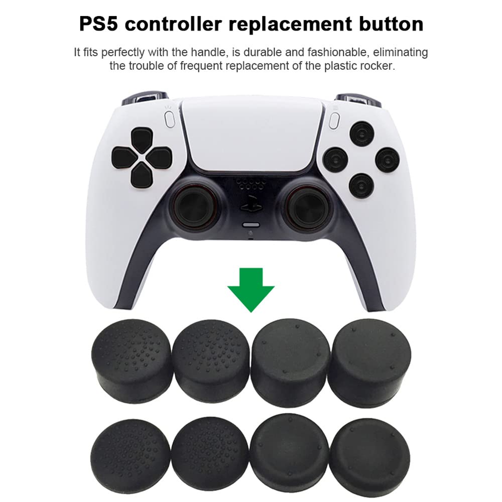 8 PCS Silicone Thumb Grips for PS5/PS4/PS3/PS2/Xbox 360/Xbox One Controllers - Anti-Slip Analog Stick Covers & Joystick Caps - Perfect for Gaming, Streaming & Long Play Sessions