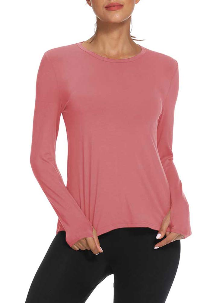 Women's Mippo Long Sleeve Workout Shirts - Yoga Tops with Open Back Design for Running & Athletic Activities | Gym, Yoga, Pilates & Outdoor Sports Apparel