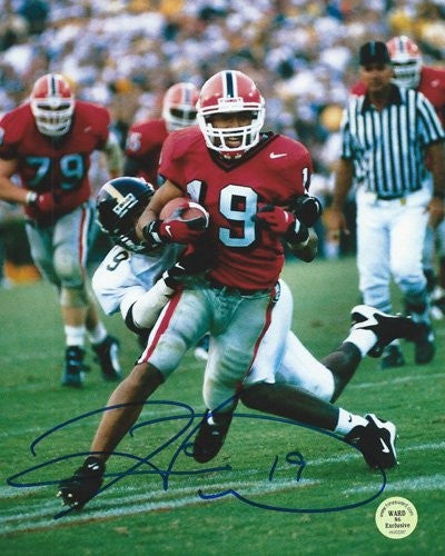 Hines Ward Autographed Georgia Bulldogs 11x14 NCAA Photo - Signed Red Jersey Football Memorabilia for Collectors & Sports Fans - Perfect for Man Cave, Game Room or Office Decor