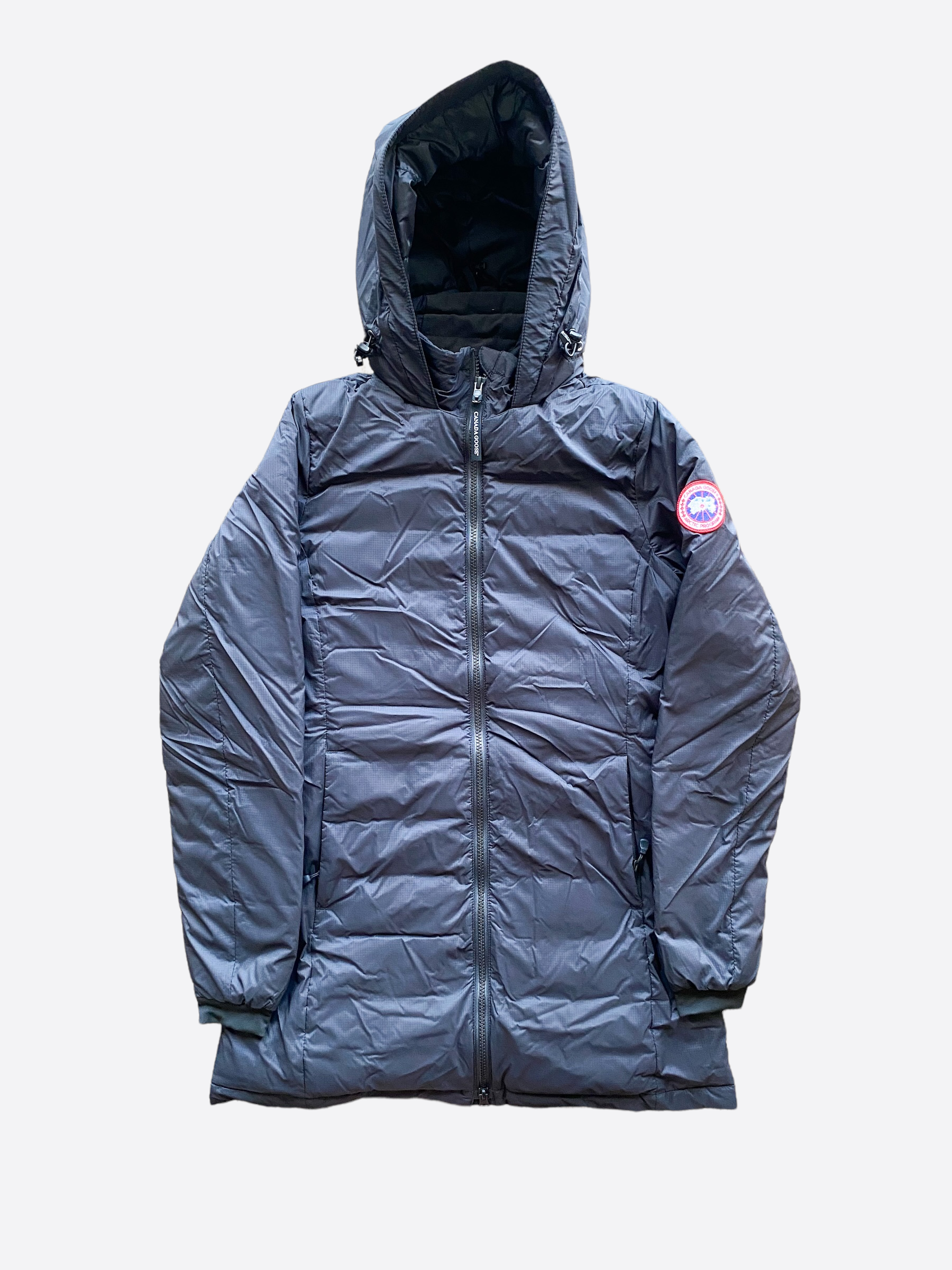 Canada Goose Black Camp Hooded Women's Jacket - Waterproof Winter Coat for Outdoor Activities, Hiking & Cold Weather Protection