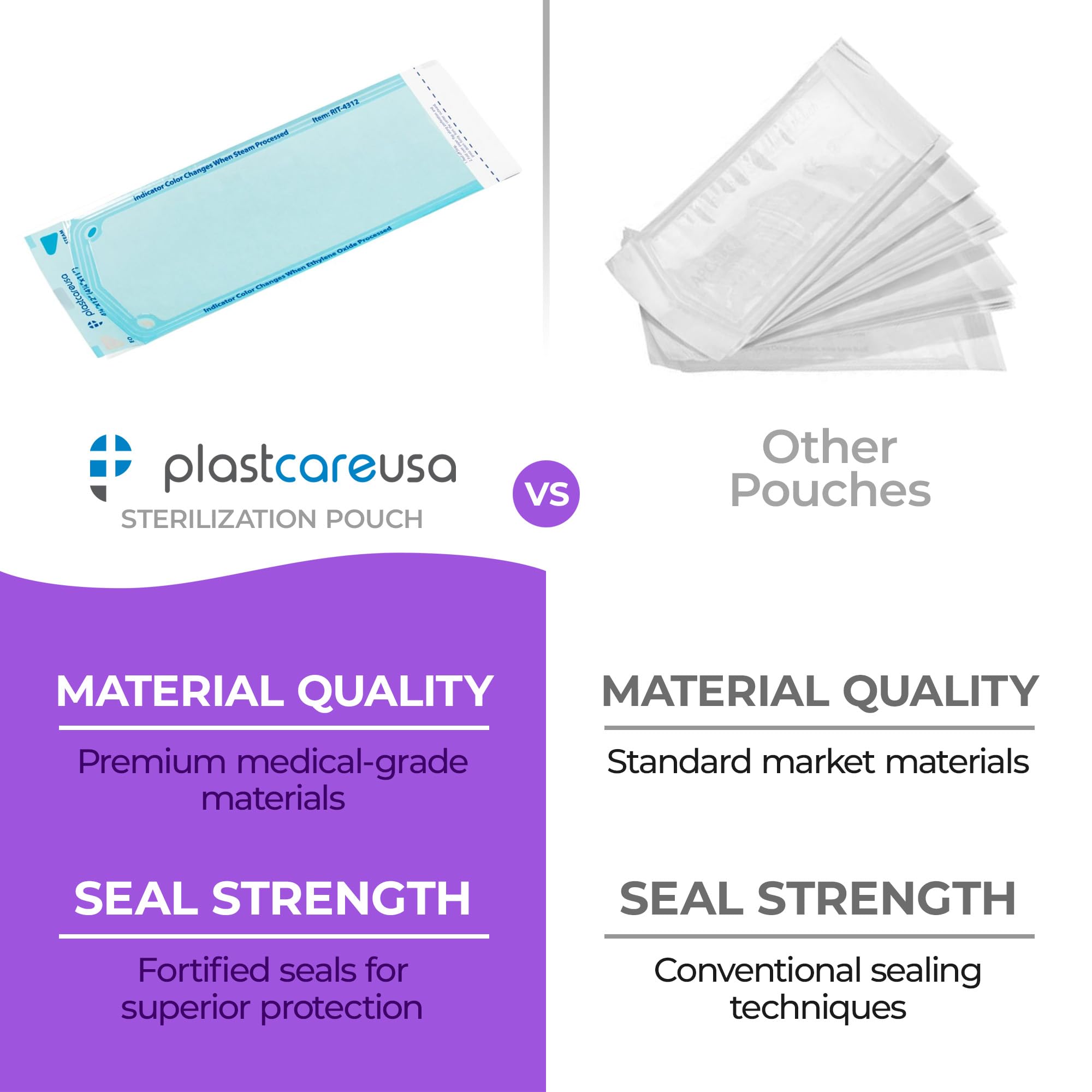 200 Pack 3.25 x 12 Inch Dental Autoclave Sterilization Pouches - Self-Sealing Sterilizer Bags for Dentist Tools, Surgical Instruments & Cleaning Equipment (1 Box) - Perfect for Dental Clinics, Hospitals & Medical Offices