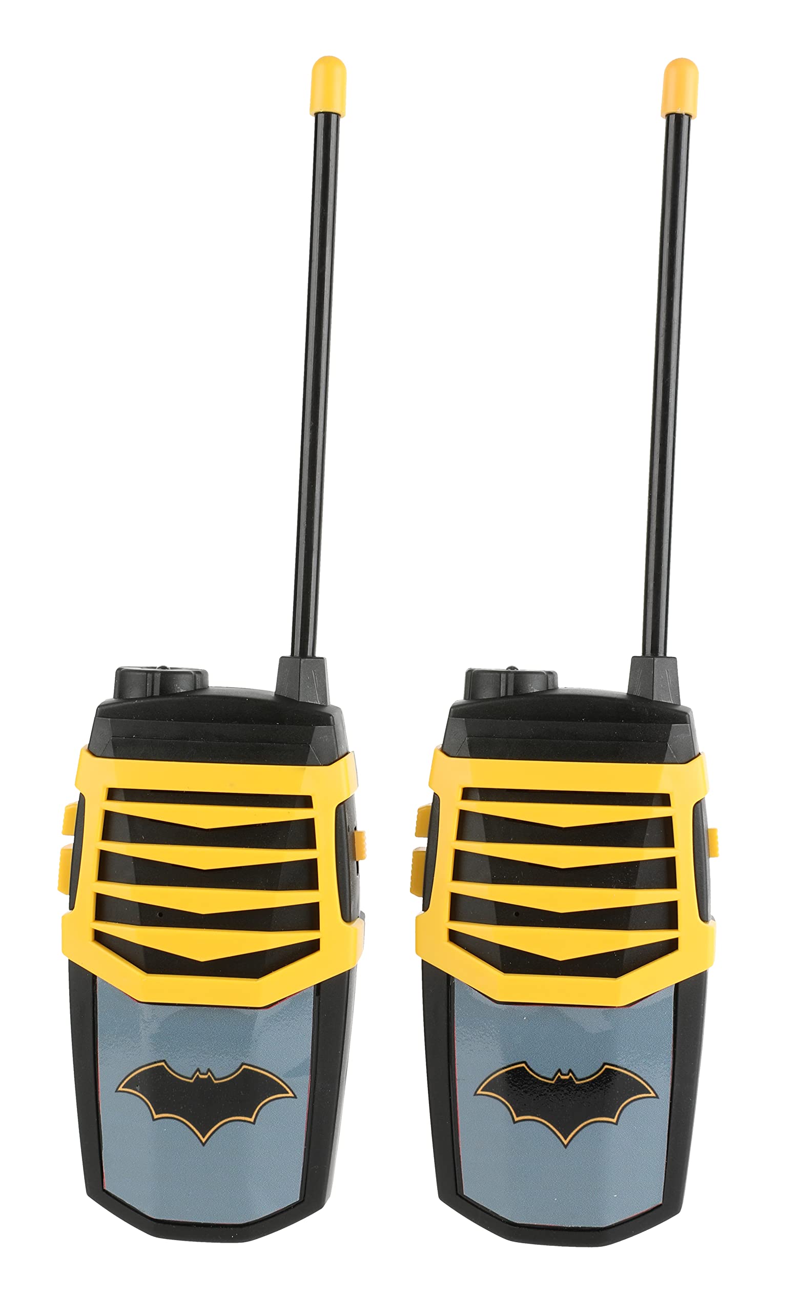 Batman Kids Walkie Talkies Set of 2 | 1000ft Range, Flexible Antenna, Belt Clip, Easy-to-Use Power Switch | Perfect for Outdoor Adventures, Camping, and Superhero Role Play