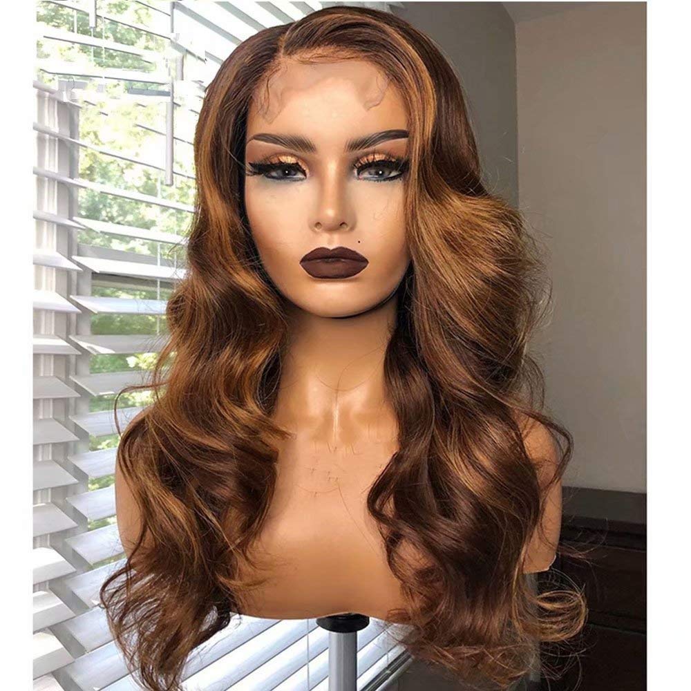 Honey Blonde 13x4 Lace Front Wig - 150% Density Brazilian Body Wave Remy Human Hair Wig with Pre-Plucked Bleached Knots for Black Women | HD Transparent Lace, 16 Inch | Perfect for Daily Wear, Parties & Special Occasions