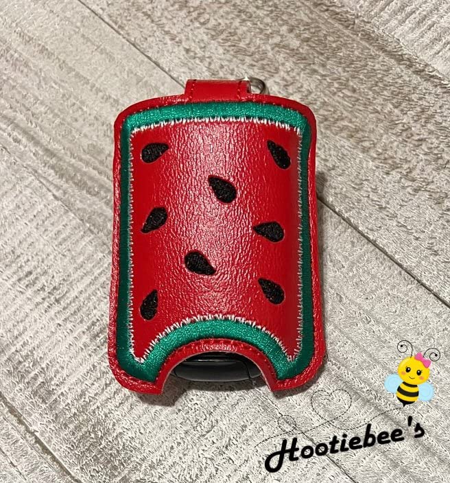 Watermelon Shaped Hand Sanitizer & Lip Balm Holder - Cute Fruit Design for Purse, Backpack, Keychain - Perfect for School, Office, Travel Accessories