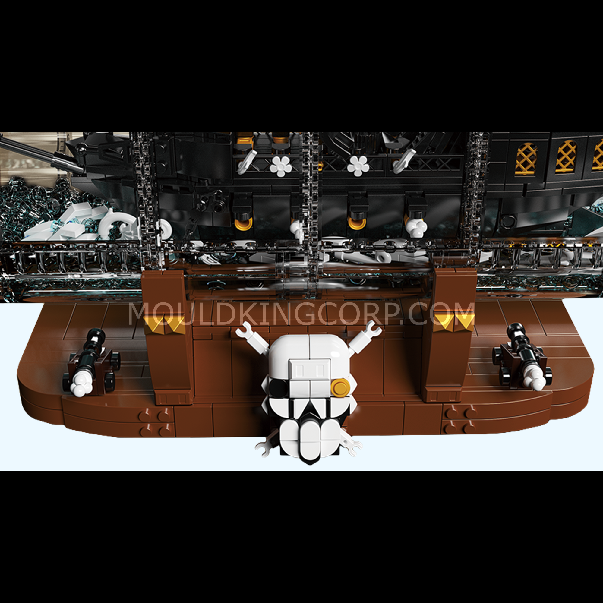 Mould King 10065 Black Pirates Ship in a Bottle Building Set - 2,206 Pieces DIY Model Kit | Creative Gift for Adults & Teens | Perfect for Home Decor, Office Display & Collectors