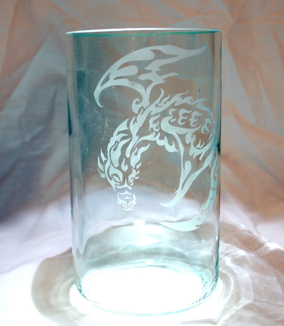 Handmade Upcycled Dragon Vase (C10EA9) - Unique Home Decor for Living Room, Bedroom & Office - Eco-Friendly American Craftsmanship