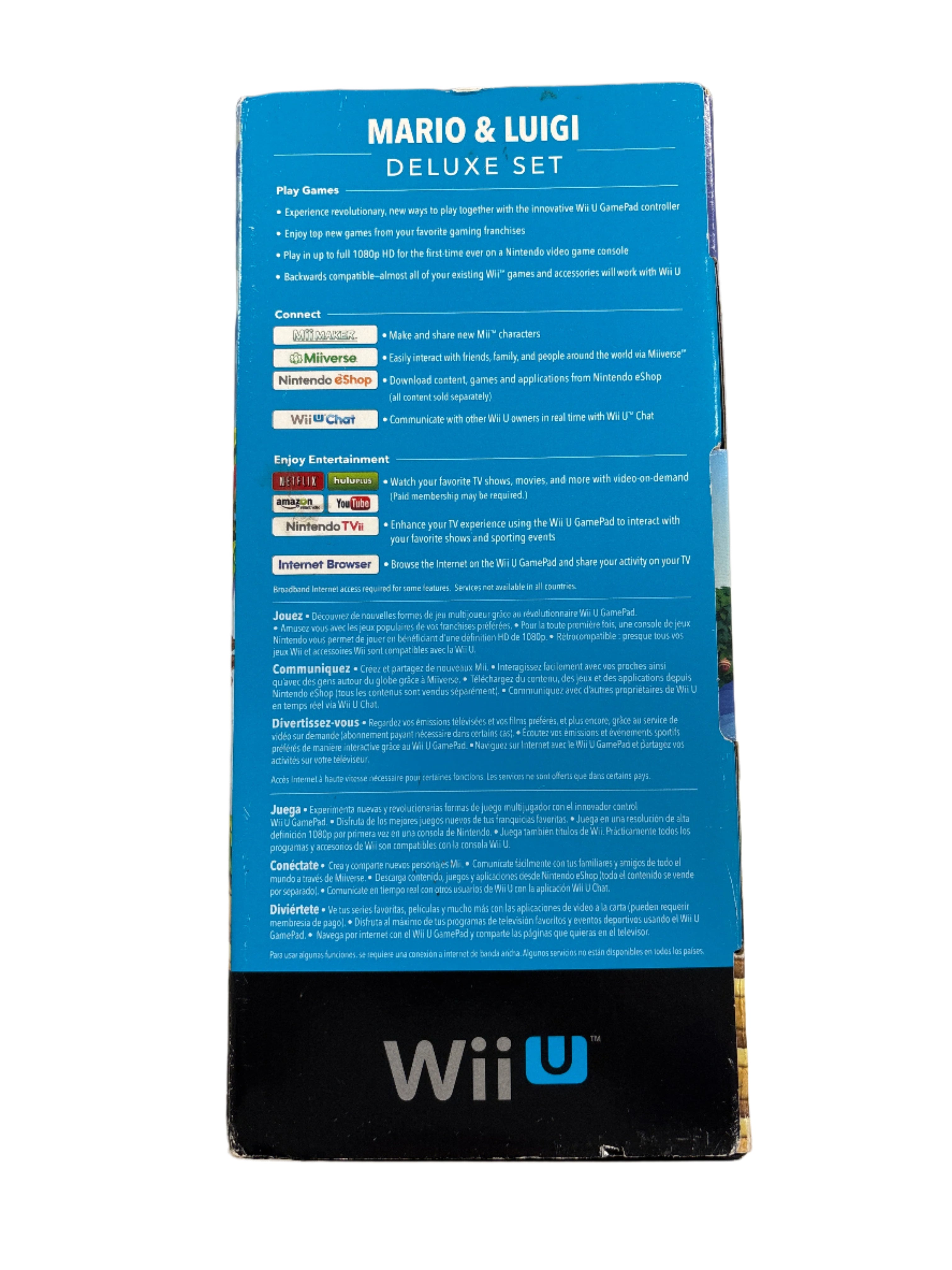 Super Mario & Luigi Deluxe Edition Wii U Game Box with Inserts - Collector's Item for Nintendo Fans | Perfect for Display, Gaming Collections & Nostalgic Decor