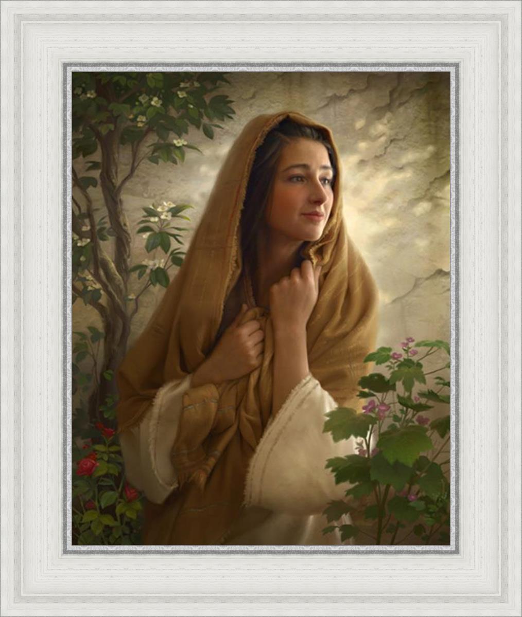 Mary Kept All These Things and Pondered in Her Heart - Christian Bible Verse Wall Art for Home & Church Decor - Perfect for Prayer Rooms, Sunday School Gifts, and Spiritual Encouragement