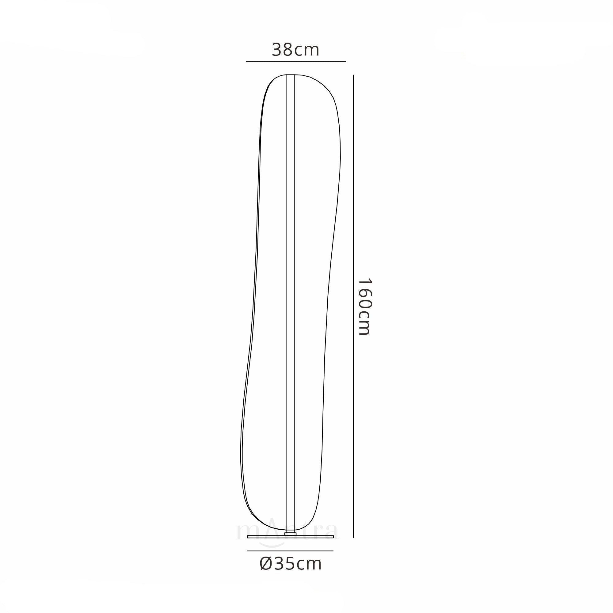 Bianca Modern LED Floor Lamp - Small & Large Size, White Finish for Living Room, Bedroom, or Office Lighting