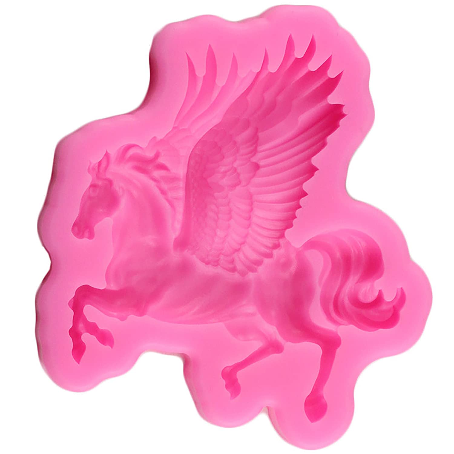 3D Pegasus Fly Trojan Horse Silicone Mold - DIY Fondant, Chocolate, Candy, Lollipop, Ice Cube, Soap, Resin Molds for Cake Decorating, Birthday Parties & Craft Projects | Perfect for Bakers, Candy Makers & DIY Enthusiasts