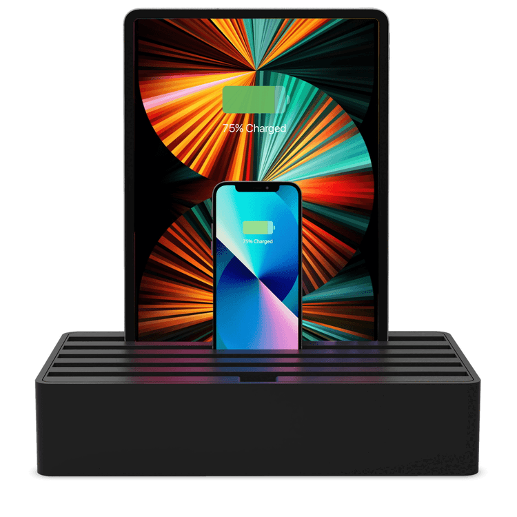 ALLDOCK Black FAMILY MagSafe Charging Station - 3-in-1 Wireless Charger for iPhone, Apple Watch & AirPods - Perfect for Home, Office & Nightstand Use