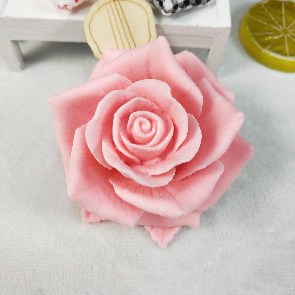 GreatMold 3D Blossom Rose Silicone Mold for Soap, Candle & Epoxy Resin Crafts - Beautiful Flower Wax Melt & Cake Decoration DIY Art Supplies - Perfect for Wedding Favors, Bath Bombs & Home Decor Gifts