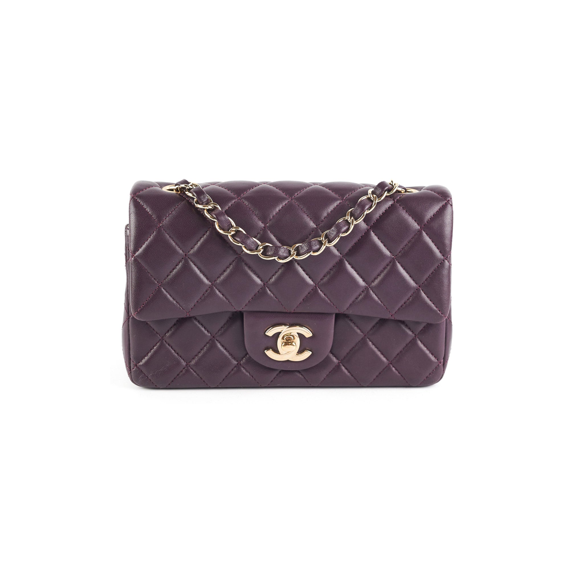 Chanel Mini Rectangular Flap Bag in Purple - Luxury Crossbody Purse for Women, Perfect for Evening Parties & Date Nights