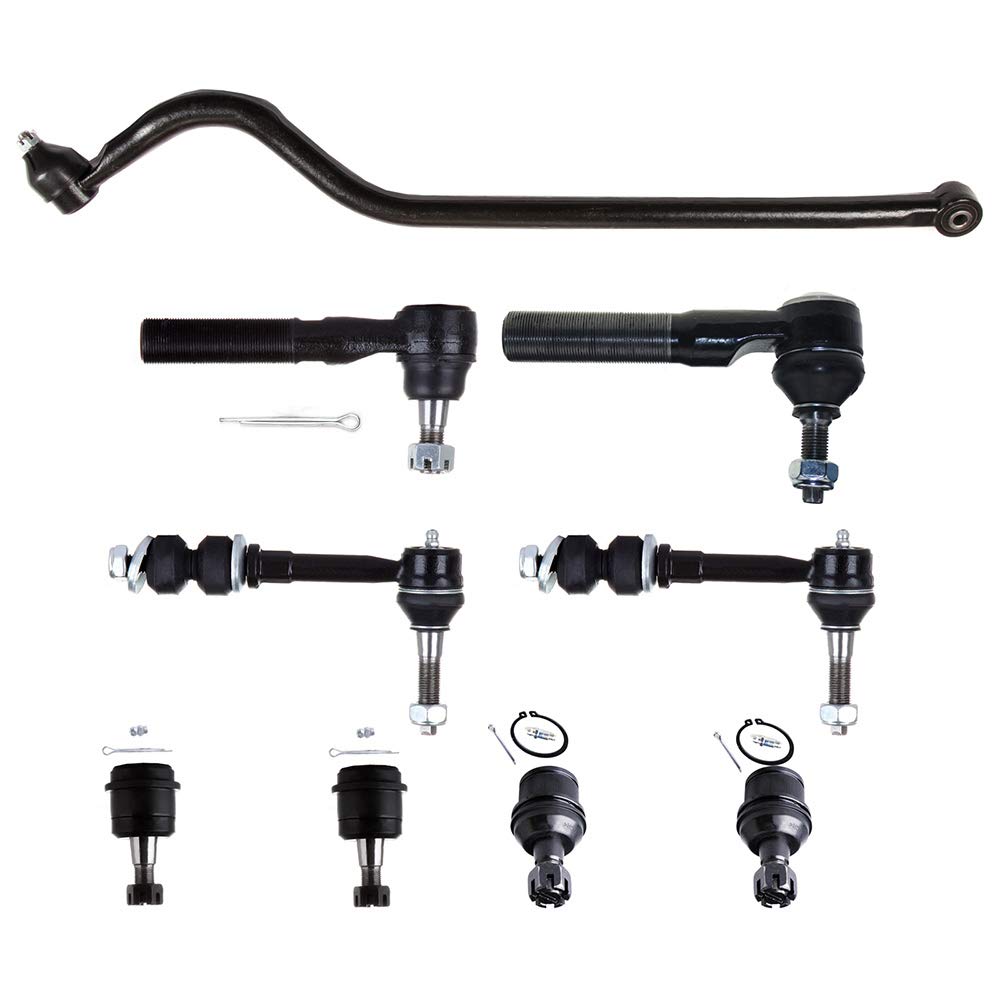 Dodge Ram 3500 Suspension Kit - Lower Ball Joints, Outer Tie Rod Ends, Pitman Arm, Front Sway Bar Links & Track Bar (2000-2002) | 9-Piece Replacement Parts for Smooth Ride & Off-Road Performance