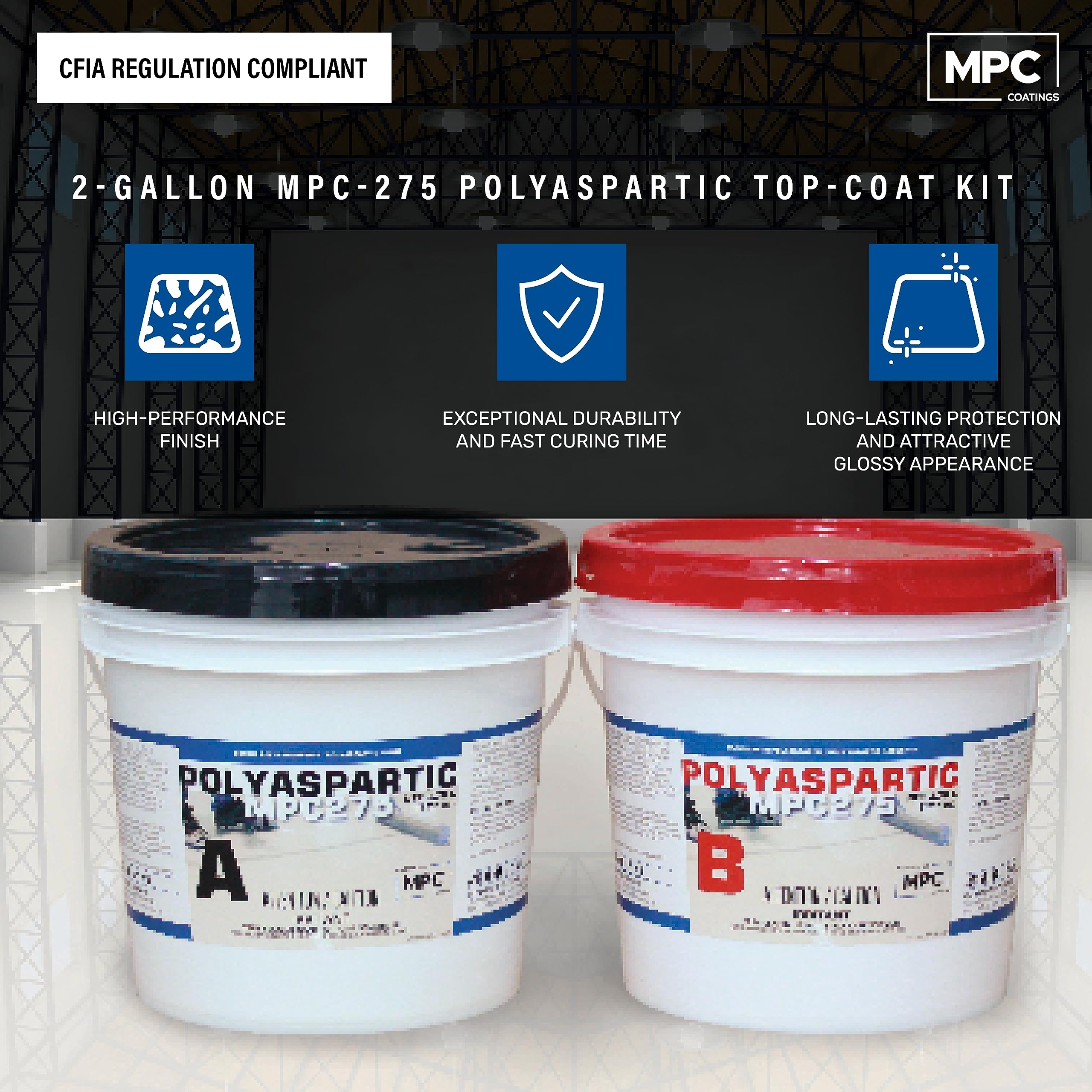 MPC Flake Floor Epoxy Resin Kit - 3 Gallon Basalt Flake System with Pre-Tinted Epoxy & Accessories for Industrial & Residential Flooring | DIY Garage, Basement & Concrete Floor Coating