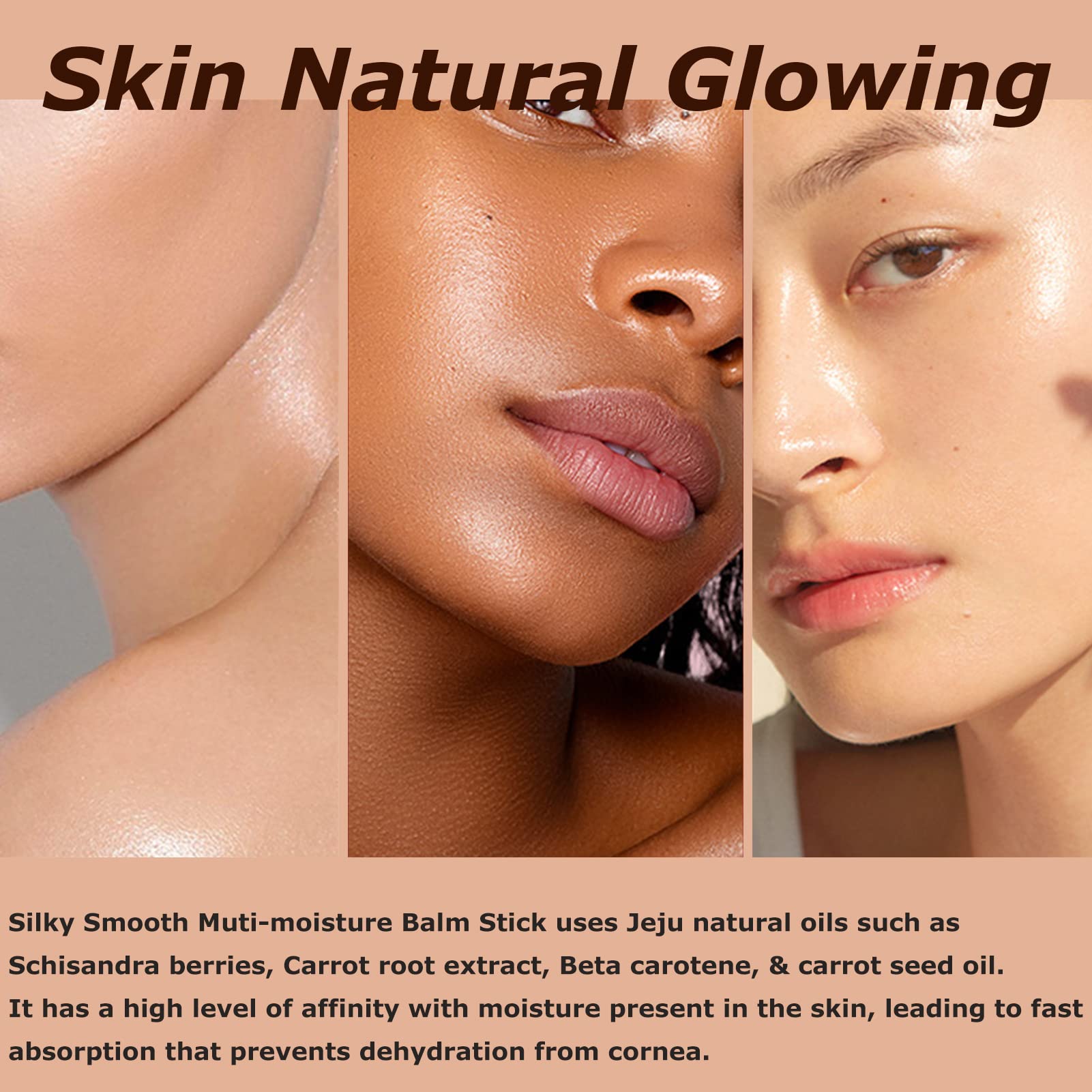2PCS Collagen Moisturizing Balm Stick - Hydrating Facial & Body Balm with Eye Treatment, Instantly Nourishes Dry Skin | Perfect for Travel, Daily Skincare & On-the-Go Hydration