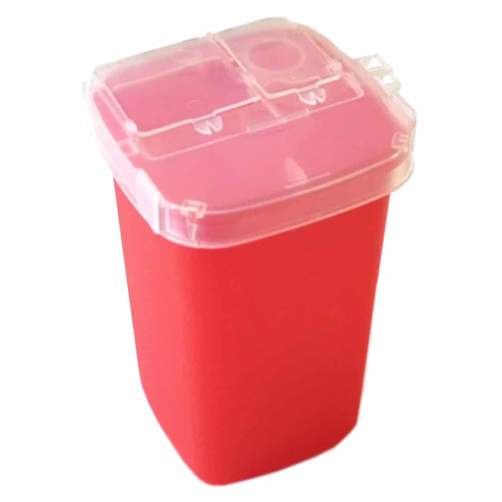 1 Qt Sharps Container for Safe Tattoo Waste Disposal - Ideal for Tattoo Studios, Clinics & Home Use
