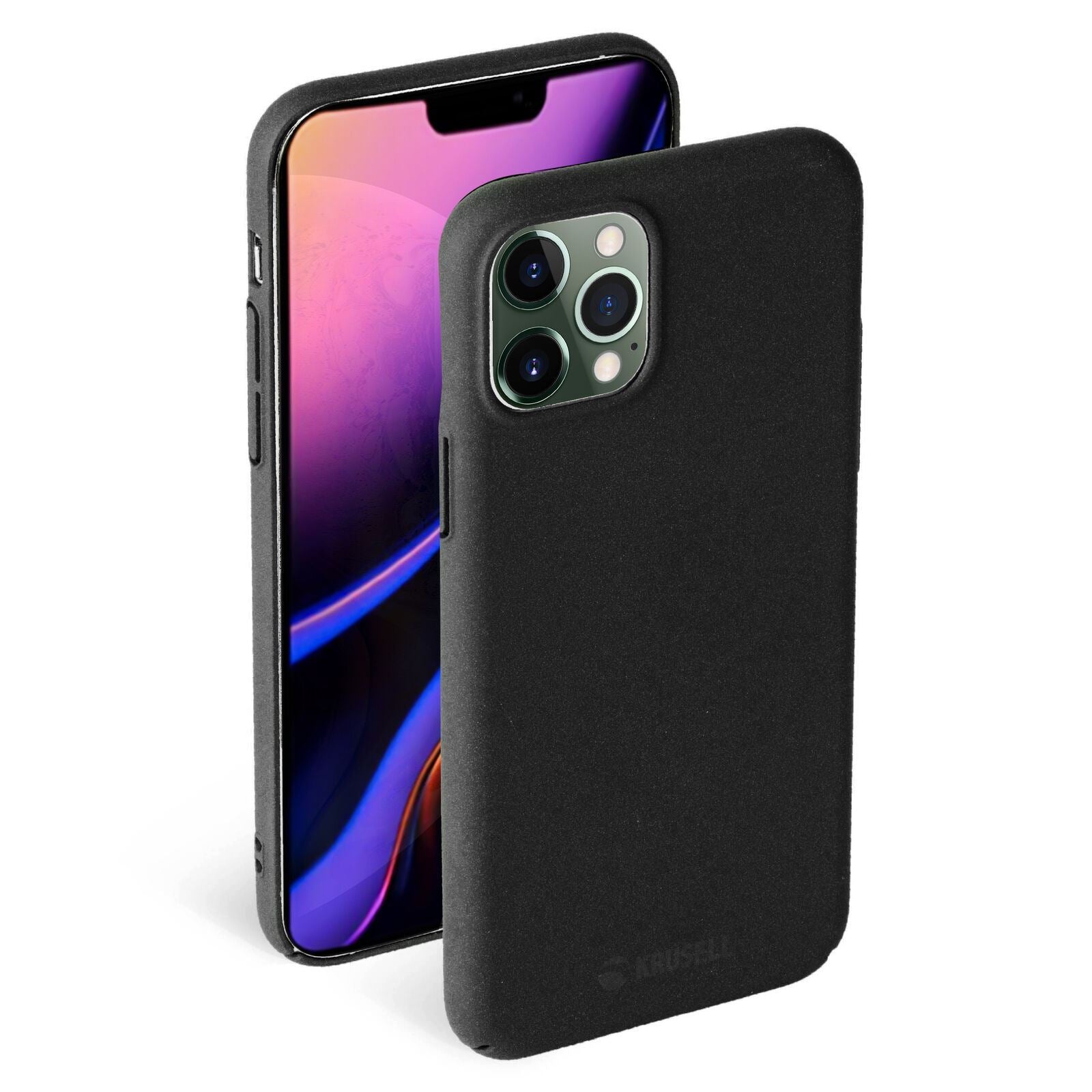 Premium Krusell Sand Cover Slim Case for iPhone 12/Pro 6.1 - Ultra Thin Protective Phone Cover in Black | Perfect for Outdoor Activities, Travel & Daily Use