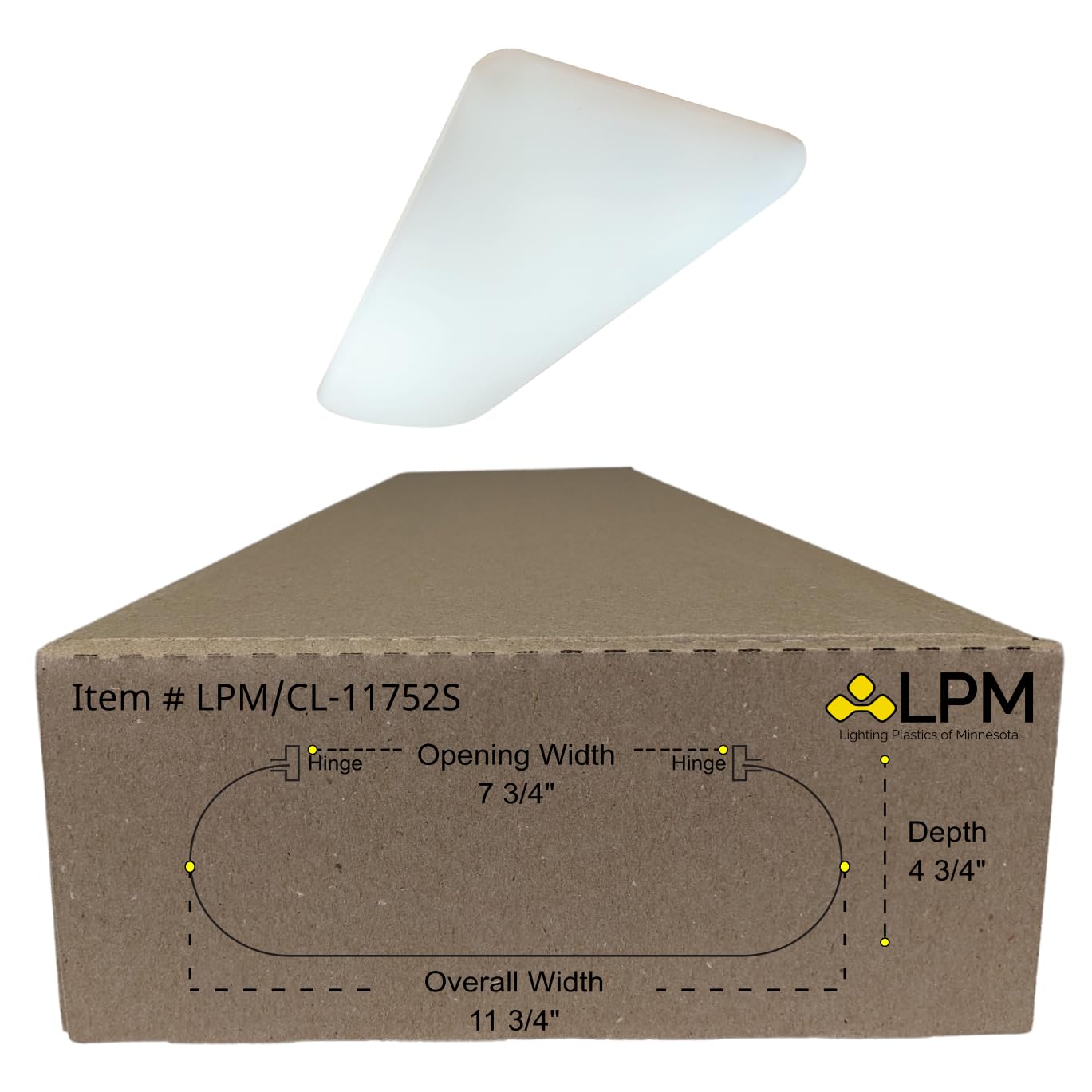 Puff Diffuser Replacement Lens - 4ft Fixture Compatible White Acrylic Cloud Diffuser with Mounting Clips (LPM-11752S) - Perfect for Home Lighting, Office Decor, and Commercial Spaces