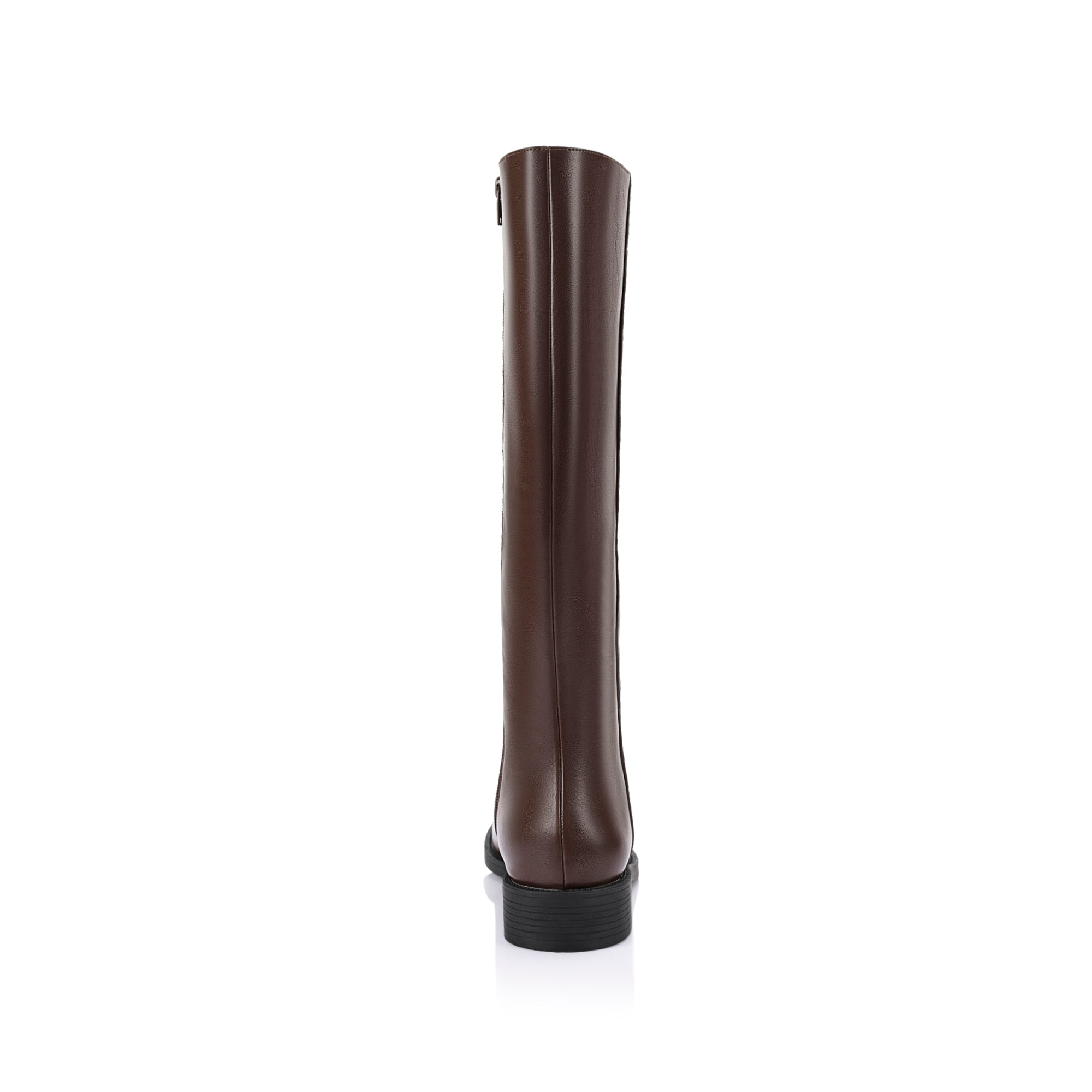 Gabe Flat Knee High Boots for Women - Chocolate Brown Leather Boots - Comfortable & Stylish for Fall, Winter, and Casual Outfits