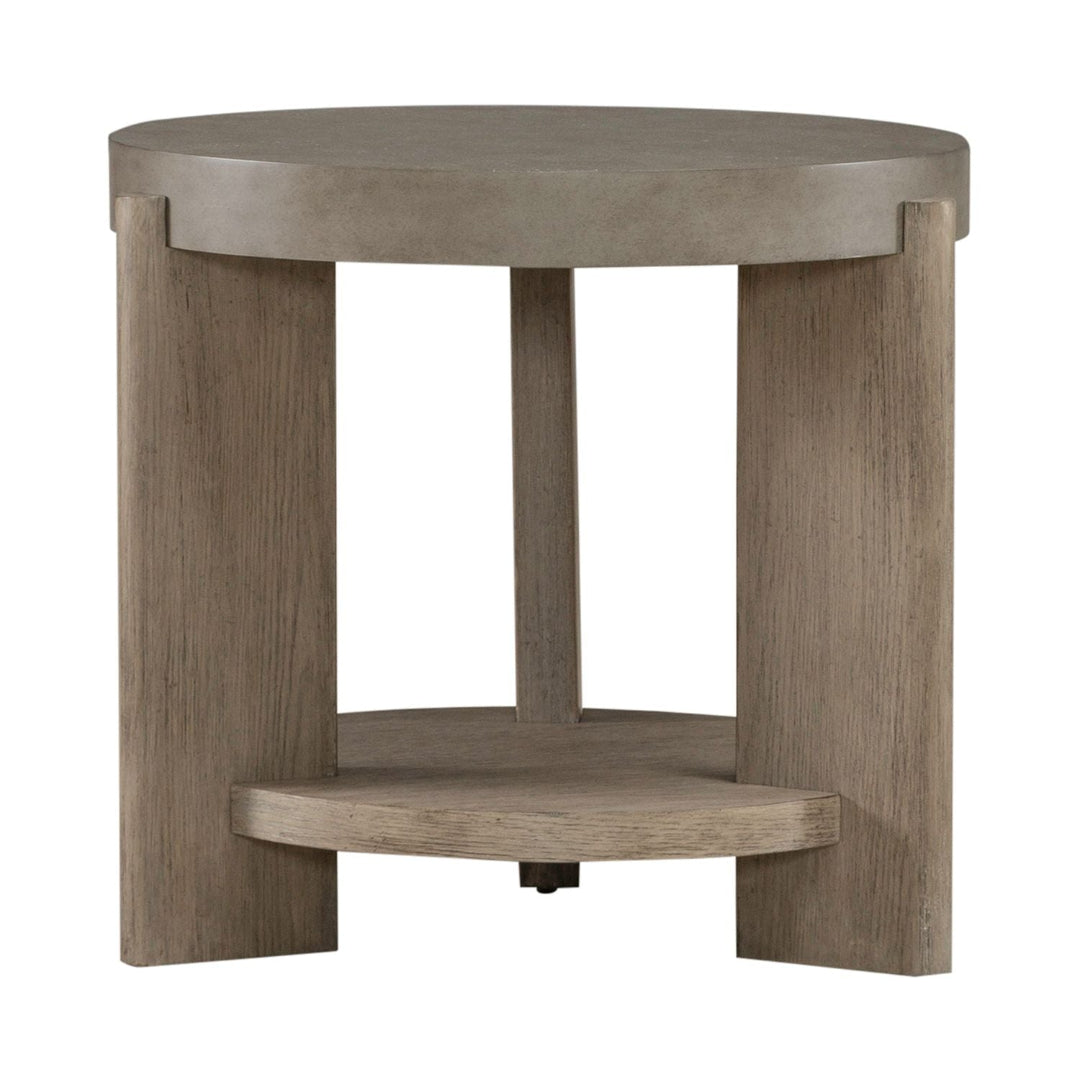 Affinity Round End Table - Modern Side Table for Living Room, Bedroom, or Office - Perfect for Coffee, Lamps, and Decor