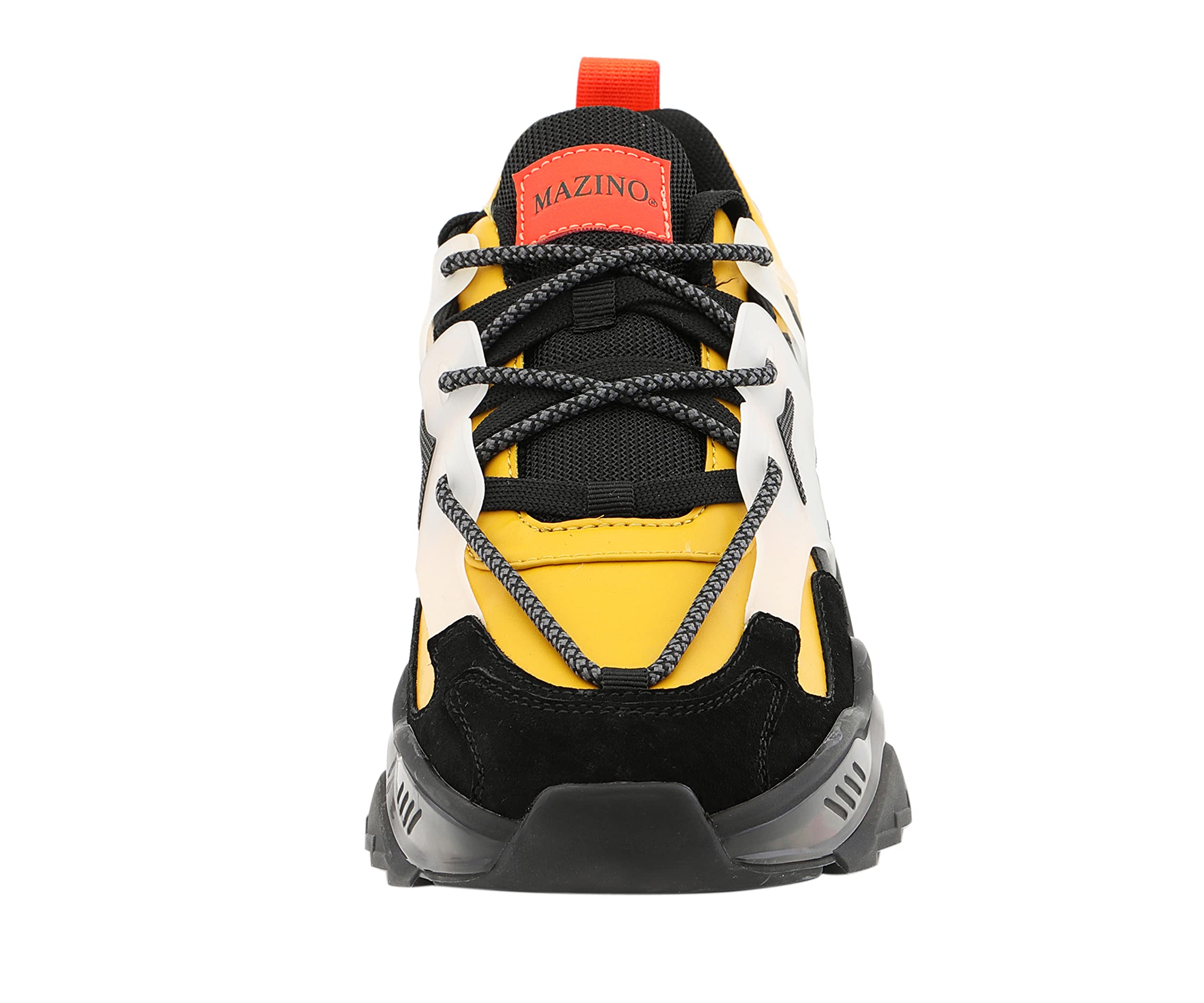 Mazino Arctic Fashion Chunky Sneakers for Men - Comfortable Athleisure Casual Shoes in Mustard Yellow | Trendy Streetwear & Everyday Wear Sneakers for Walking, Gym, and Urban Outfits