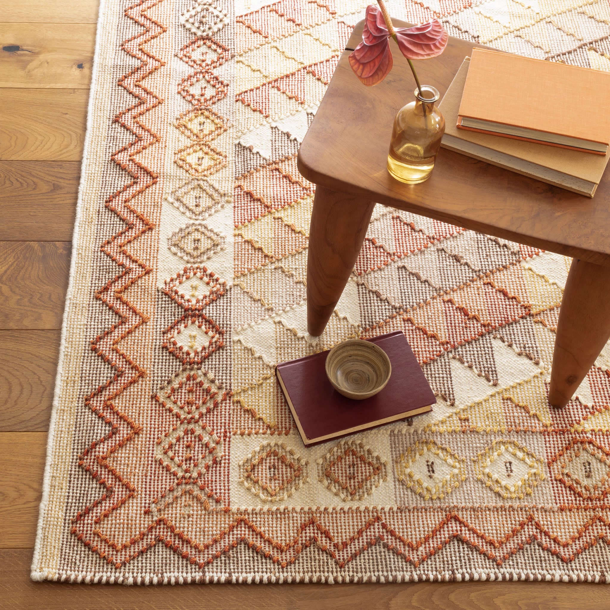 Handwoven Wool Area Rug - Soft & Durable Alford Collection | Perfect for Living Room, Bedroom & Home Decor
