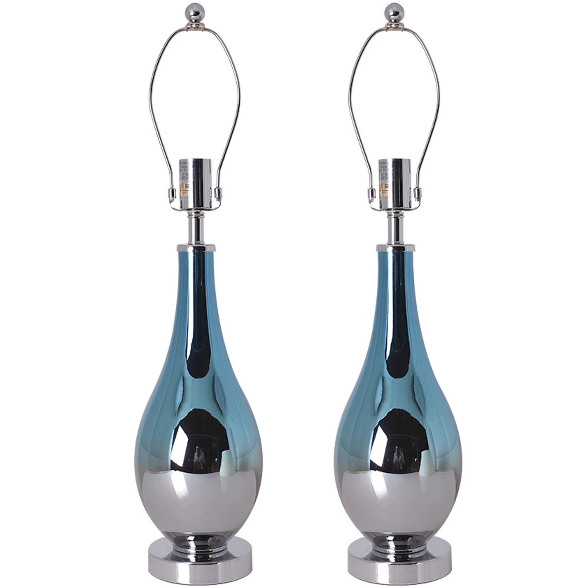 Tulip Ombre Droplet Glass Table Lamp Set of 2 - 28 Inch Modern Home Decor for Living Room, Bedroom & Office Lighting